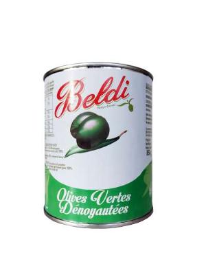 Beldi olives vertes denoyautées boite 4/4