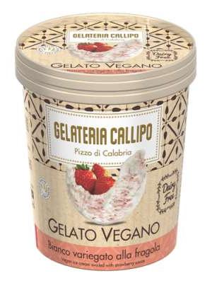 Callipo Gelato Vegano Bianco Variegato alla Fragola 500ml